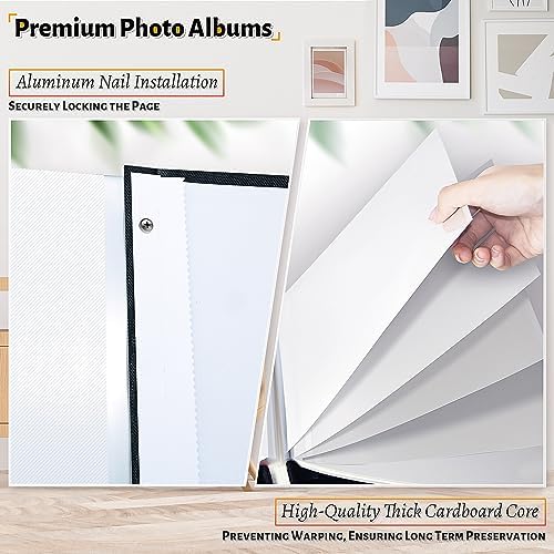 Artfeel Photo Album Self Adhesive Scrapbook,60 Pages Large Photo Book for 4x6,5x7,8x10 Pictures,DIY Album for Baby Wedding Family Travel Birthday,with Metallic Pen and Scraper