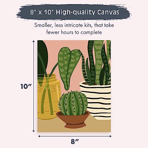 Pink Picasso Paint by Number Kit, All Ages, 8x10, Keep Growing | Mid Century Modern Collection, Acrylic Paints and Brushes included, Pre-printed high quality canvas, DIY art kit, Gift-ready