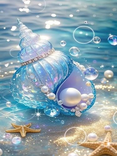 Benjenes Conch Diamond Art Kits for Adults, Diamond Painting Kits