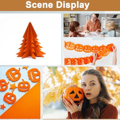 Silunkia 40 Sheets Orange Cardstock 8.5 x 11 Craft Paper 75lb
