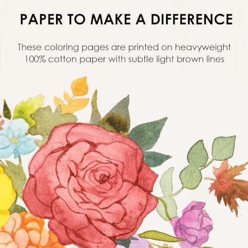 Grabie Watercolor Coloring Book, 15 A5 Cotton Sheets, Autumn-Themed