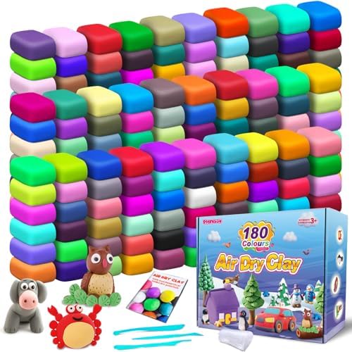 ESSENSON Air Dry Clay 180 Colors, Modeling Clay for Kids