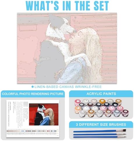 Custom Paint by Numbers Kit for Adults - Personalized DIY Canvas Art | Acrylic Painting Set with Brushes & Paints | Framed or Unframed Wall Decor | Complete Kit for Home | Unique Handmade Gift