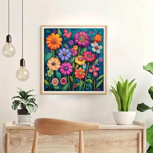 ARPADAMO Flowers Cluster Diamond Art Kits for Adult Diamond Painting12x12in