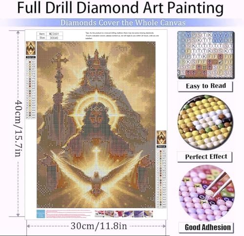 Xylogist Jesus Diamond Art Kits for Adults 12x16 Inch