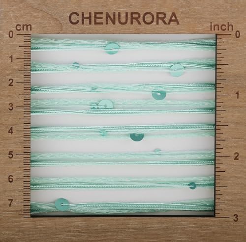 Artisanal Yarn Collection Multifiber Fancy Yarn for Knitting Crocheting Crafts DIY, Set of 3 Rolls (Mint Green Satin with Matte Glitter)