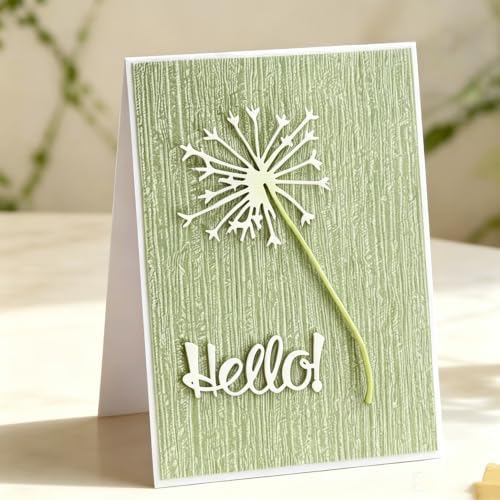 Flowers Metal Cutting Die for Scrapbooking - Cut Stencils for DIY Scrapbook Photo Album Decorative Paper Card, Card Making Supplies, Stencils & Crafting Die Cut (Dandelion 4.3 x 2.3 in)
