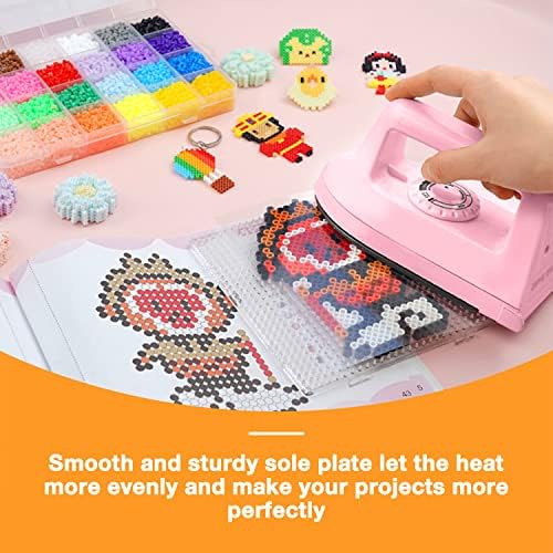 Mini Crafts Iron Handy Heat Press Machine Kit Portable with PVC Doormat for Heat Transfer, Charging Base Accessories for DIY T-Shirt Shoe Bag Vinyl Projects