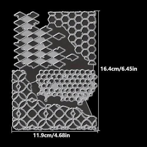 Lapoo Flowers Metal Cutting Die for Scrapbooking - Durable, Cut Stencils for DIY Scrapbook Photo Album Decorative Paper Card, Card Making Supplies, Embossing (Triangular Border 6.5 x 4.7 in)