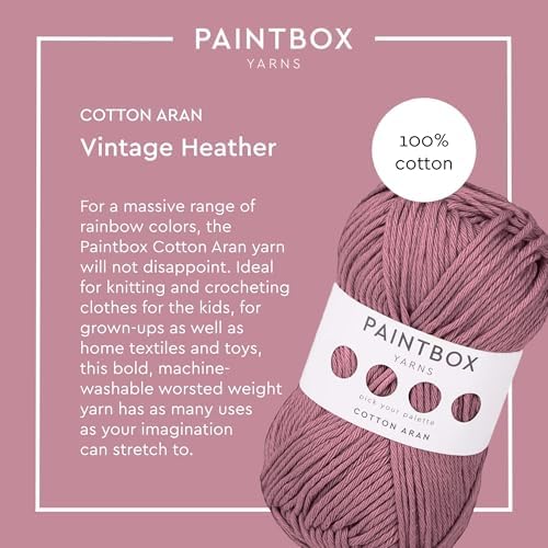Paintbox Yarns 100% Cotton Aran Yarn 1.76oz / 50g, 93yds / 85m