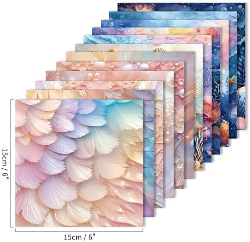 6x6" Scrapbooking Paper Pad Single Sided Decorative Colored Papers