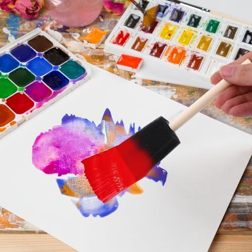 Foam Paint Brushes, 48 Pcs -10 Sizes, Paint Sponge, Premium Foam Brushes