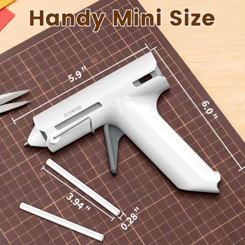 Cordless Hot Glue Gun and 20 Sticks Set, 60s Fast Preheating, Mini