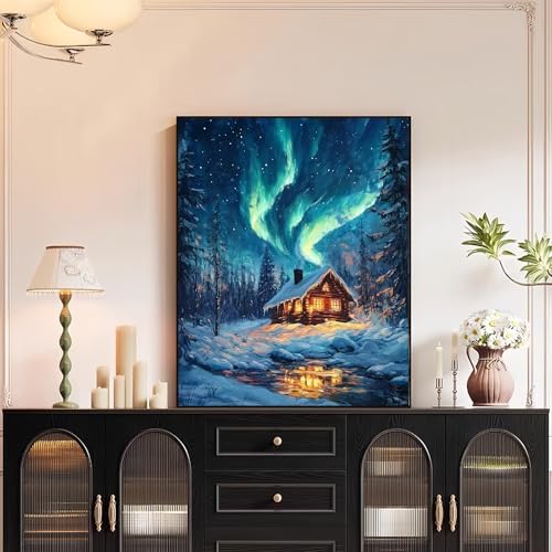 XTCIXAL Paint by Numbers Kit for Adults, Aurora, 16X20 Inch
