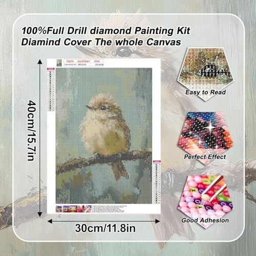 GOUOYANA Diamond Art Kits for Adult-Bird Diamond Painting Kits Wall Decor