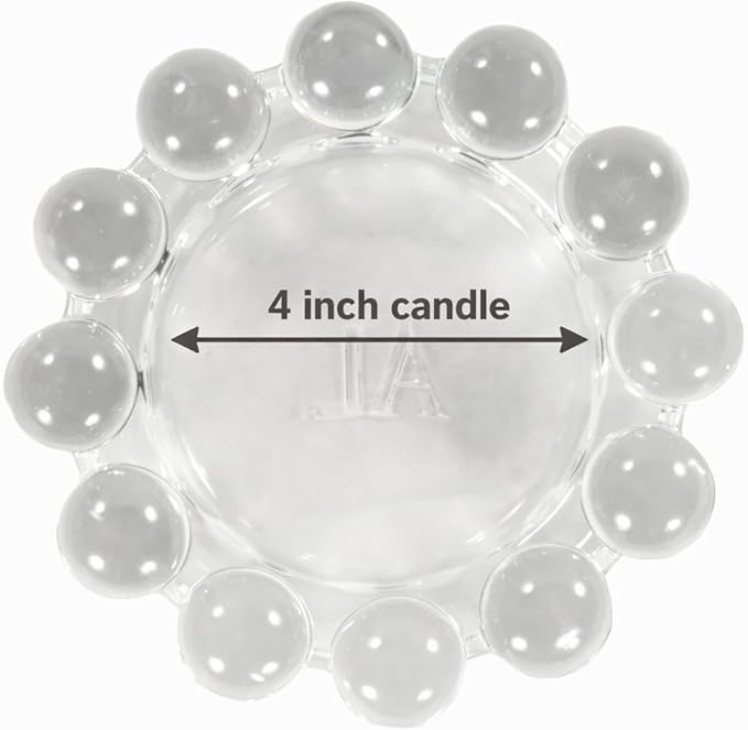 Alice Lane Home Collection Original Clear Glass Large Bubble Candle Dish | Votive and Candle Plate, Pillar Holder, Diffuser Base, Wax Catcher, Decorative Tray, Jewelry Catchall, Tablescape Accent
