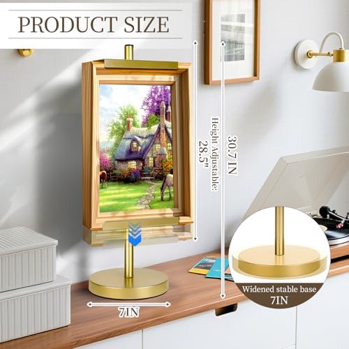 28''Adjustable Tabletop Easel Stand, Picture Easels for Display-Gold