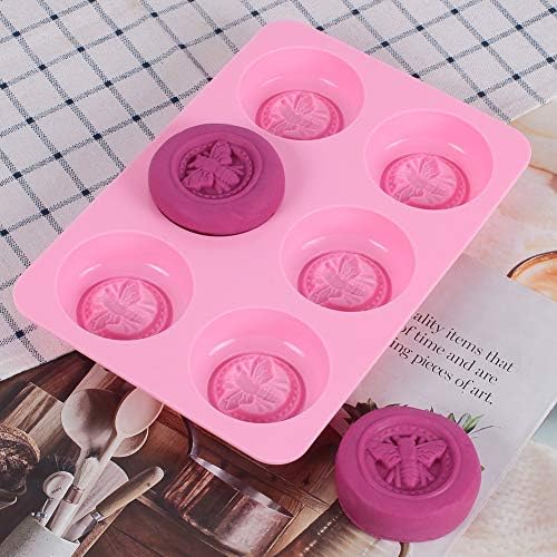 4 Pack Bumble Bee Silicone Molds, Honeybee Round Soap Molds for Soap Making, Bath Bomb, Beeswax, Jello, Lotion Bar, Homemade Soap, Resin, Chocolate Making Muffin Baking Tools