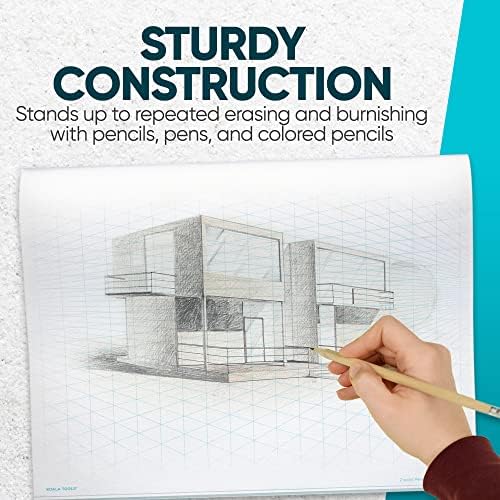 Koala Tools | Drawing Perspective (1 and 2-Point) Large Sketch Pad (2 Point - 11 x 17)