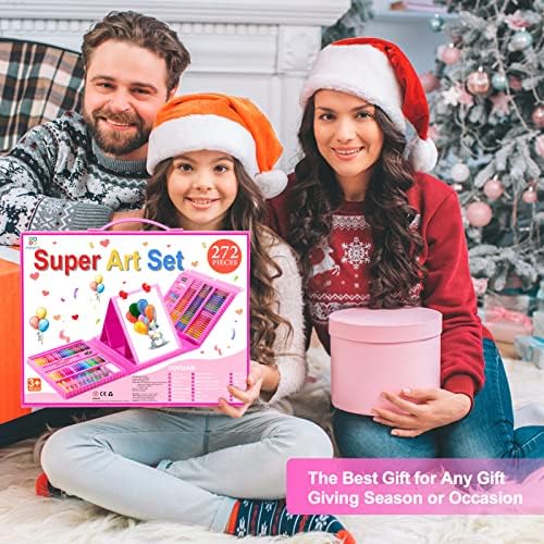 Art Supplies, 272 Pack Art Set Crafts Drawing Kit for Kids Girls Boys Teens