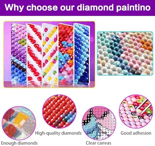 Diamond Art Kits for Adults, Cross Diamond Art Painting Kits for Adults