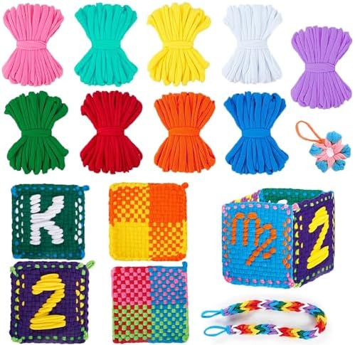 REENLIV 504 PCS Weaving Loom Loops Refill for 6-12 Inch Potholder Loom kit Toys, Elastic DIY Arts and Crafts Loops Supplies for Kids Beginners, Perfect Christmas & Birthday Gifts for 5-13 Year Girls.
