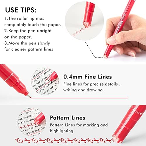 12 Colors Curve Highlighter Pens Set, 10 Different Shapes Dual Tip Markers, Cool Pens for Journal Planner Scrapbook Office Supplies