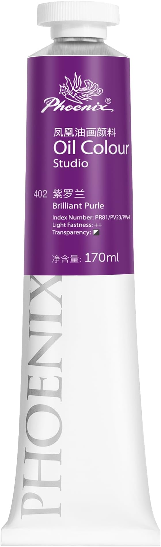 PHOENIX Studio Oil Paint Single Large Tube - 170ml / 5.75 Fl oz. Brilliant Purple 402