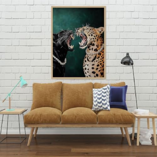 Cheetah Diamond Art Kits for Adults, Diamond Painting Kits for Beginner DIY