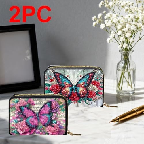 DDGYP 2PCS DIY Diamond Painting Wallet Making Kit,3.14 * 4.33 * 0.98in