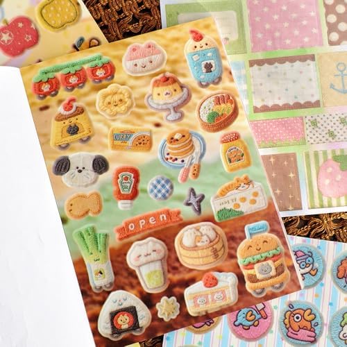 2in1 Japanese Embroidered Sticker Book 1360+ Pcs Showa Vintage Animal Plant