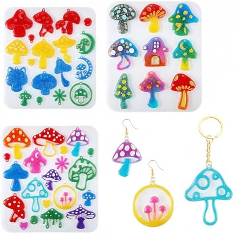 3PCS Mushroom Resin Earring Molds