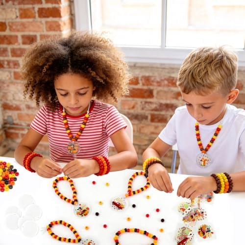 YGEINIT 24 Sets Fall Bracelet Making Kit, Thanksgiving Beads for DIY Craft