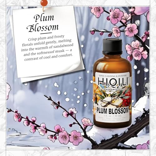 HIQILI Plum Blossom Fragrance Oil for Candle, Soap & Diffuser