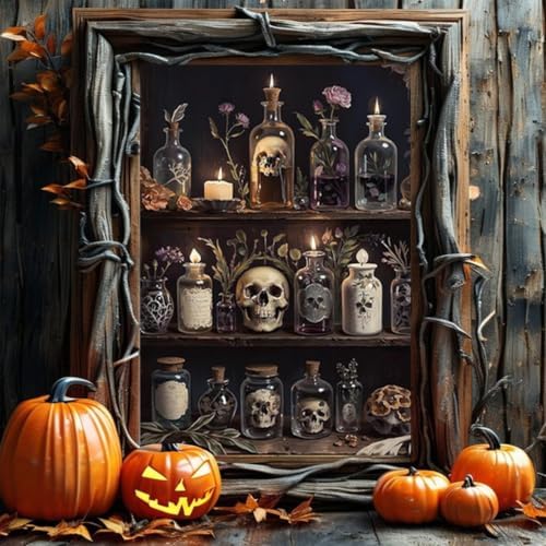 VeGuude Halloween Diamond Art Kits for Adults Home Wall Decor Gift 12x16 in