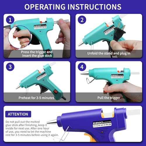 Mini Hot Glue Gun Set for Class Project, Small Glue Gun Hot Melt Arts Craft DIY Glue Gun for Crafts School DIY Arts Home Quick Repairs (Multicolored 8 Pieces)