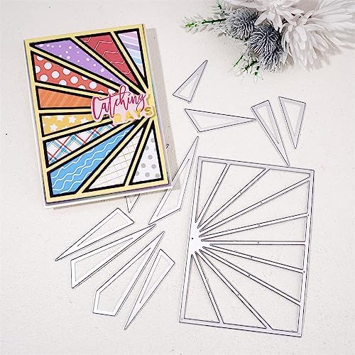 Lapoo 3D Backgrounds Frame Metal Cutting Die for Scrapbooking, New Cutting Dies DIY Album Card Making Decor Paper Craft Metal Die Cuts Party Wedding Decorations (Sun 5.5 x 3.9 in)