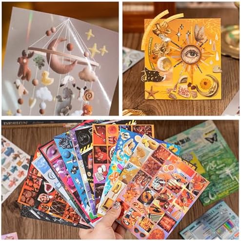 1600+ Pcs Vintage Sticker Books for Scrapbook Supplies & Junk Journal Supplies - Retro Y2K Stickers (Glossy/Matte/Textured) | Ephemera, Journal Supplies, Craft Embellishments
