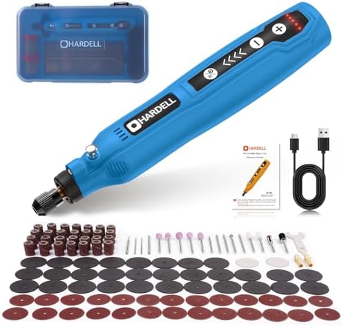 Mini Cordless Rotary Tool, 5-Speed 3.7V Rechargeable with 129 Accessories