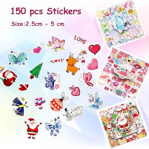 Card Making Supplies, Card Making Kit For Adults And Kids, 32 Blank Greeting Cards & Envelopes With Reusable Stamps DIY Greeting Card Set - Thank You Birthday Mother's Day Christmas Congradulation