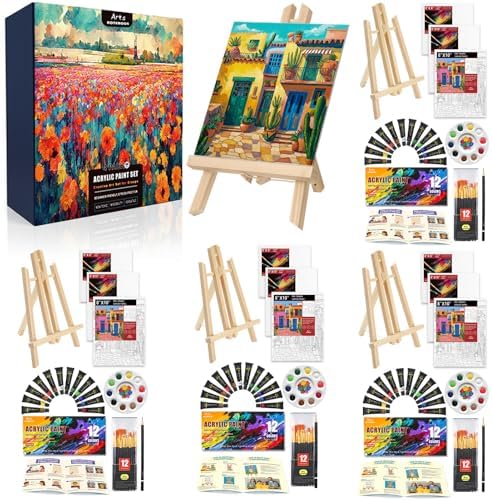 4 Pack Paint Set for Couples and Families with Portrait & Cartoon Guides