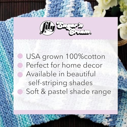 ILY Sugar'N Cream Cones Mistletoe Yarn - (Pack of 1) 400g/14oz - Cotton - 4 Medium - Knitting, Crocheting & Crafts