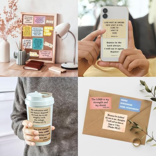 300pcs Vintage Bible Verse Stickers, Christian Bible Quote Stickers