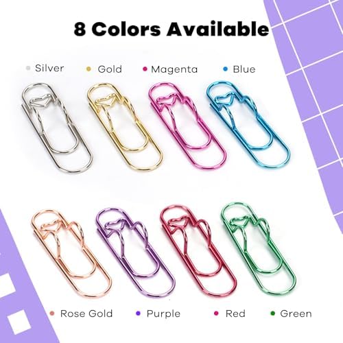 Paper Clip Pen Holder for Notebook, 8pcs Metal Pen Clip for Journal