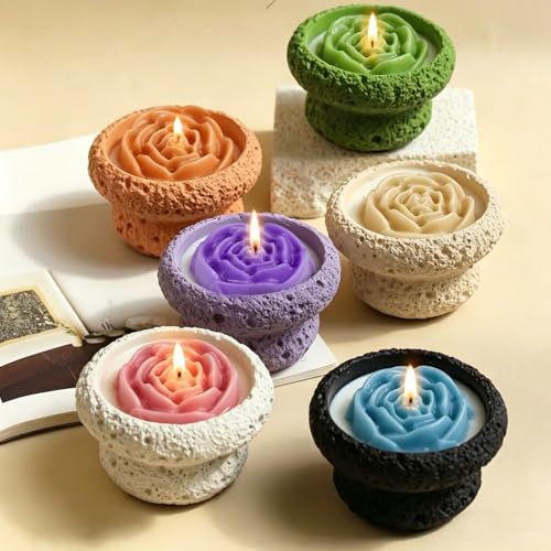 Rose Soap Molds, Set of 2 Small Rose Flower Soap Molds Making