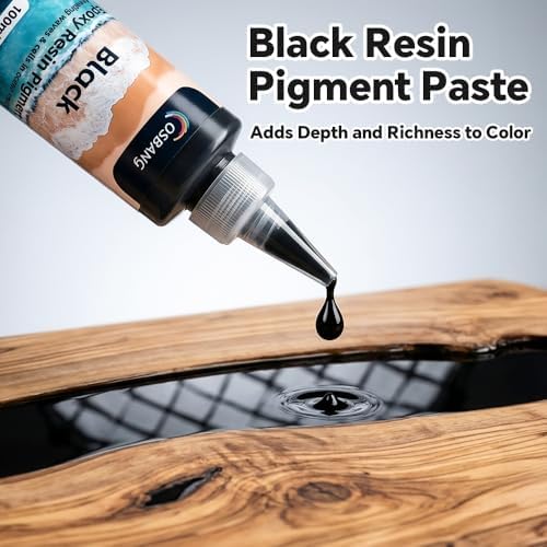 Black Epoxy Resin Pigment Paste 3.4 fl.oz/100ml High Concentrated Resin Dye for Resin Art River Table Jewelry Making Coasters