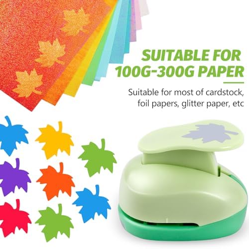UCEC 2 Inch Maple Leaf Paper Punch for Crafting, Hole Punch Maple Shapes, Craft Lever Cutter Handmade for Autumn, Thanksgiving Day, Paper Crafting and Scrapbooking