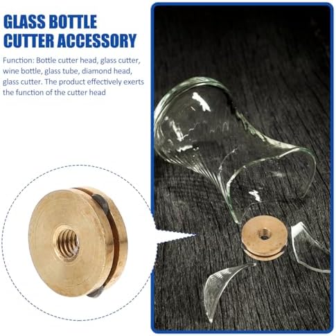 ULTECHNOVO 6 Pack Glass Cutter Blades Replacement Round Bottle Cutter Head for Automatic Glass Bottle Cutting Machine Cutting Tool Accessory for Wine Cutting and Cutting Parts