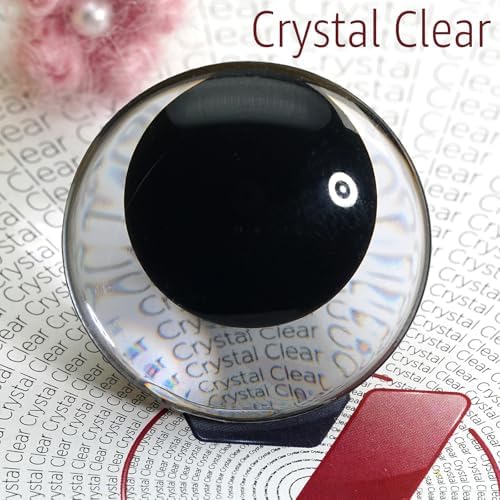 SEVENSUN 16-30mm Sparkling Off-Centered Glitter Safety Eyes, 3D Moon Glitter Eyes with Washers, Doll Making Stuffed Craft Crochet Safety Eyes for Crocheting Amigurumi