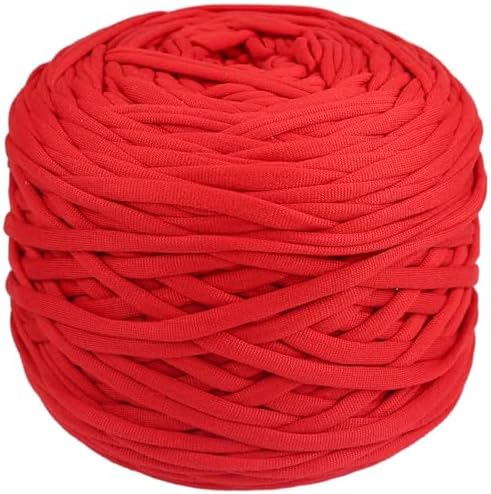 400g T-Shirt Yarn, 130 Yards Elastic Fabric Crochet DIY Red